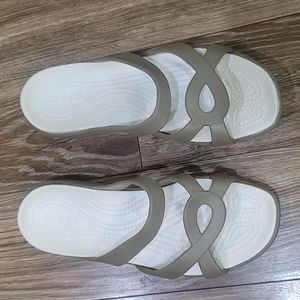 Crocs sandals. Excellent condition. Worn once around house.
